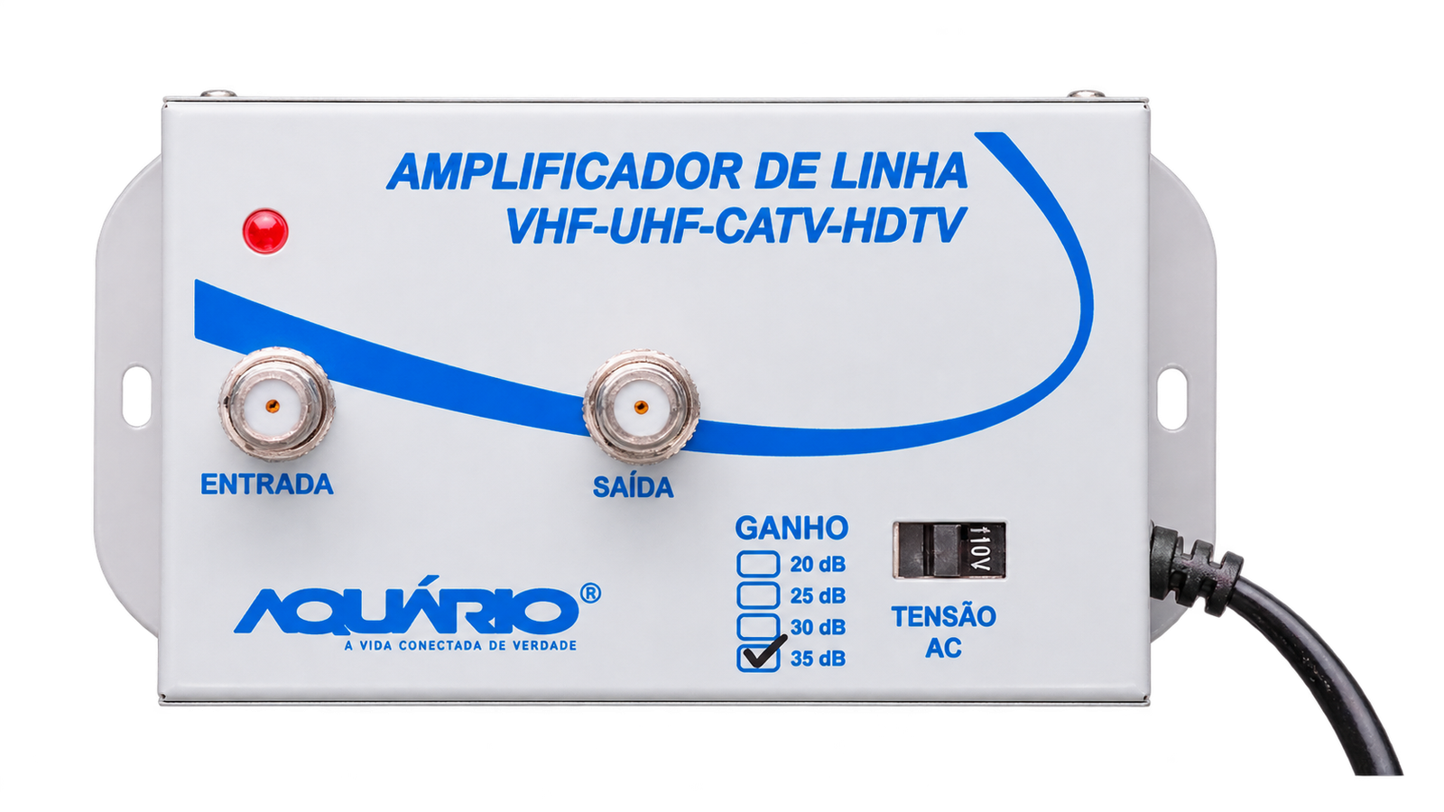 Amplificador de Linha de TV 35dB de Ganho